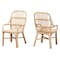 Baxton Studio Sumatera Modern Bohemian Natural Brown Rattan 2-Piece Dining Chair Set 232-2PC-13237-ZORO - alternate 1